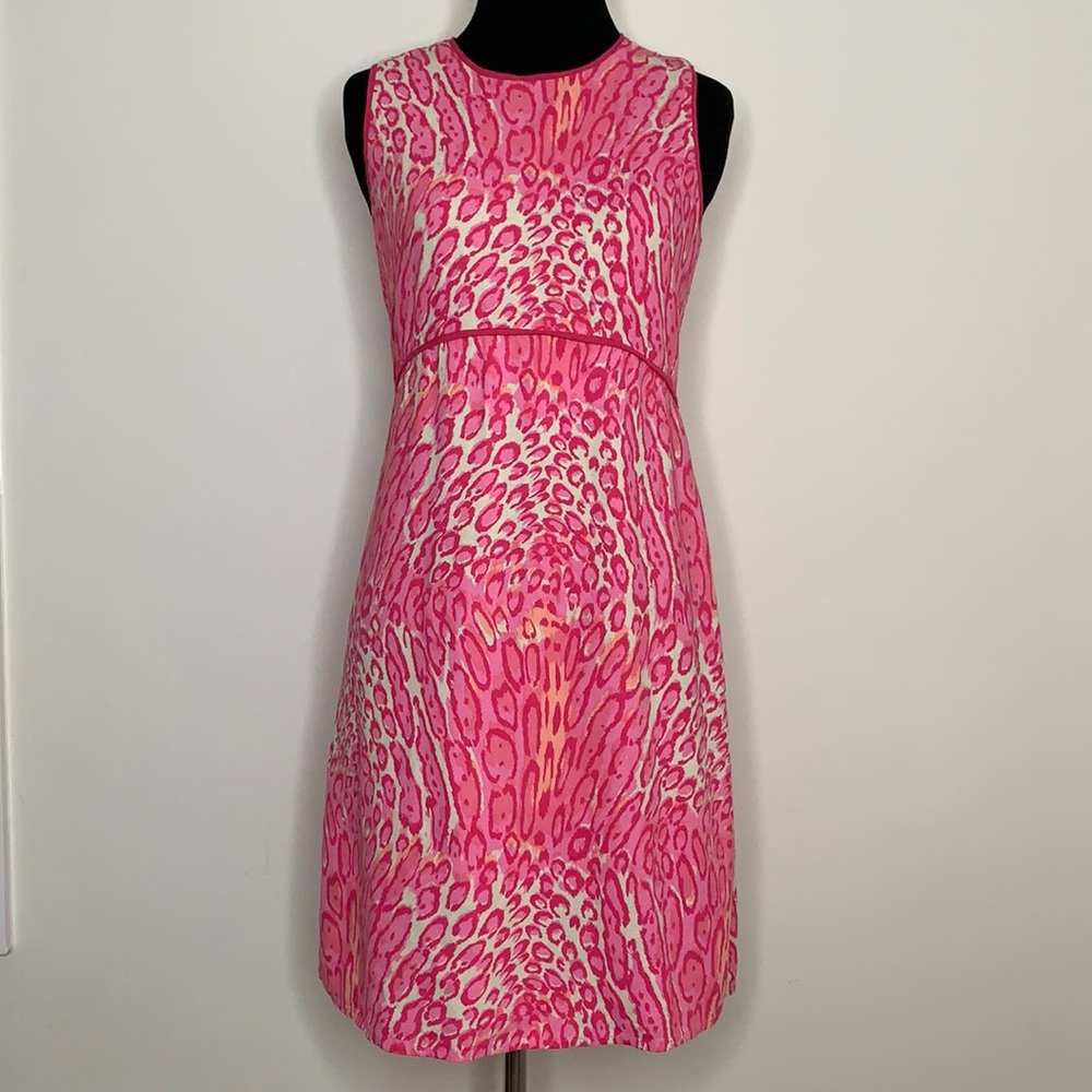 JB by Julie Brown Pink Leopard Linen Blend Dress 2